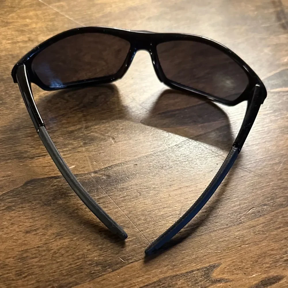 Men's Black Performance Sunglasses with Smoke Lenses